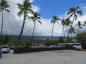 View of the maintenance facilities looking inland.