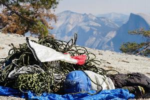 Abandoned equipment collected on El Capitan.