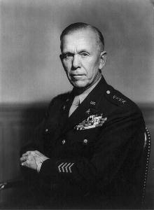 General George Catlett Marshall Jr., 1880-1959, 
half-length portrait in uniform, seated, facing left, March 3, 1944. www.loc.gov/item/2005680095.