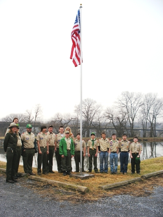 Photograph of dedication ceremony, held February 9, 2008.