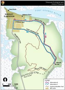 Kingsley Plantation - Ribault Club Interpretive Tram Tour Route Alternatives
Source: U.S. DOT Volpe Center
