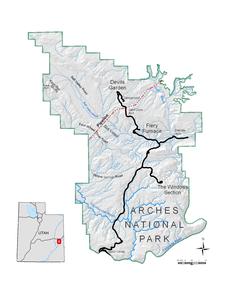 Williams Northwest Pipeline route through Arches National Park