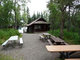 Brooks Camp Visitor Center and picnic area