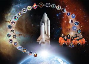 Space Shuttle Columbia commemorative panel by Amy Lombardo