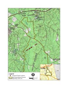 Map of Proposed Project Location, Big Sandy Creek Unit, Polk County Texas