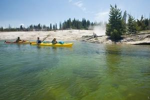 Kayaking on Yellowstone Lake