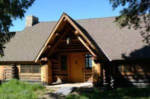 Front Entrance of the Berol Lodge - AMK Ranch Historic District