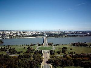 Aerial view of Memorial Circle