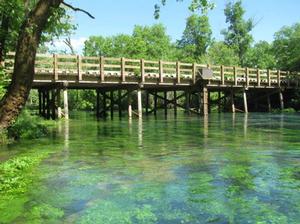 Photo of the Big Spring Bridge.