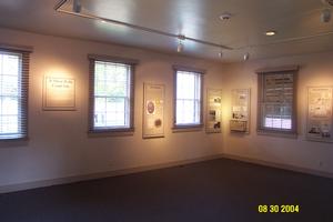 Photo of interior of Arnold House, east room exhibit area.