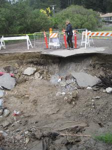 Damage from flooding from February 9, 2014 storm.