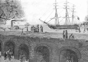 Artistic rendering of Fort Jackson circa 1847.