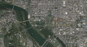 Area within Washington, DC and Virginia that is being considered as the location for the Gold Star Mothers Monument.