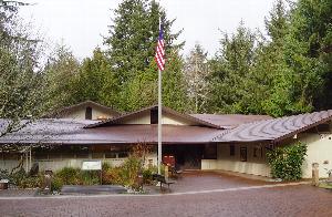 front of Visitor Center
