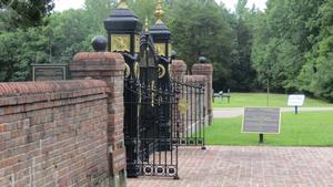 The Shiloh National Cemetery entrance gate