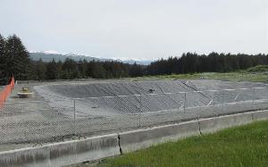 Example of a similar wastewater solids lagoon disposal system under construction.
Photo by PND Engineers, Inc., 2019.