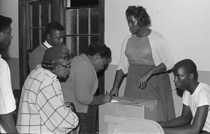 Council of Federated Organizations (COFO) Freedom Vote campaign event, October 29.1963.