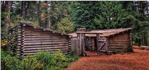 Photo of the Fort Clatsop replica at Lewis and Clark National Historical Park.