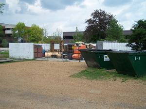 Photo of equipment yard looking north east