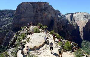 Twenty-one (21) individuals within the viewscape of the Angels Landing overlook