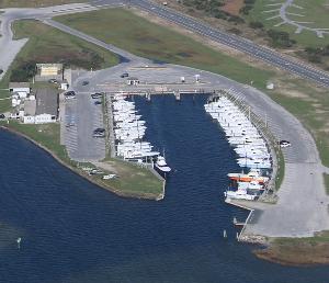 Aerial of Oregon Inlet Fishing Center/ Marina